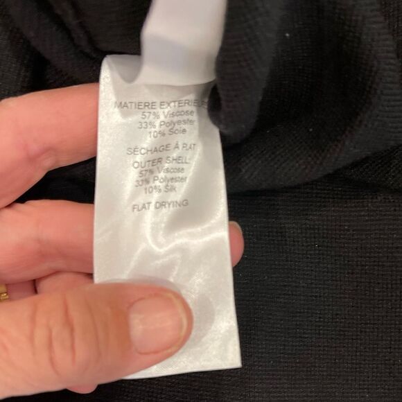 See By Chloe Black Frill Edge Short Sleeves Knit Mini Dress.Size M - Picture 13 of 15